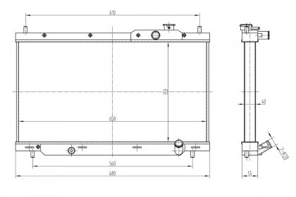 Sportowa chłodnica wody Honda Civic 2001-2005 D17