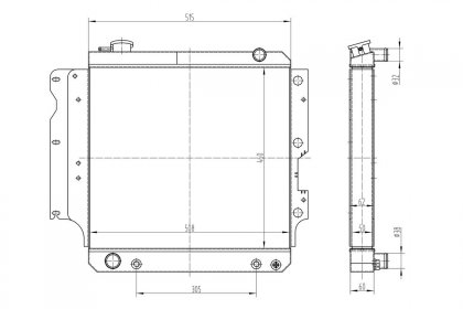 Sportowa chłodnica wody Jeep Wrangler YJ/TJ 2.4L-4.2L 87-06