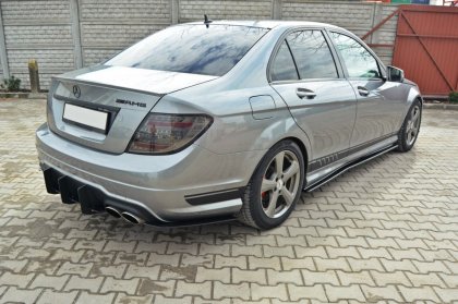 Dyfuzor Tylny i Splittery Tylne Boczne Mercedes C-Class W204 AMG-Line Przedlift