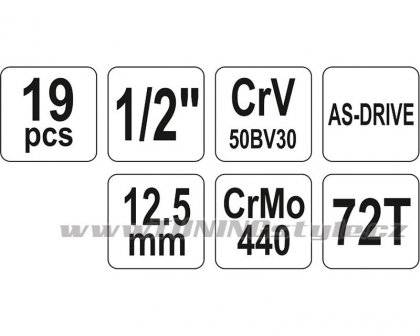 Gola sada 1/2" 19 ks