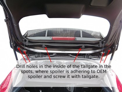 Spoiler Dachowy Ford Fiesta MK7 Polift Model (focus RS Look)