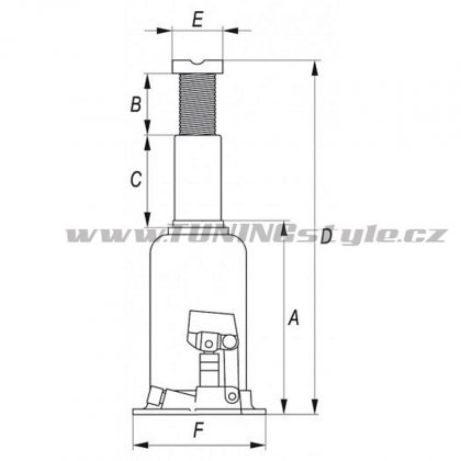 Hever pístový hydraulický 10T