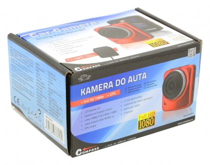 Kamera do auta Full HD 2,4" červená GPS