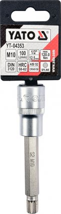 Nástavec prodloužený 1/2" vícezubý bit M10