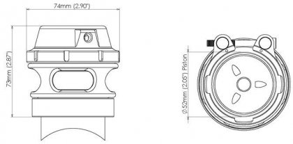 Turbosmart BLOW OFF Race Port 50MM TIAL Turbocharged