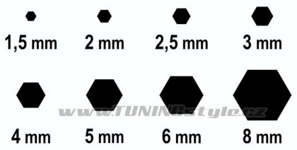 IMBUS sada 8ks 1,5-8mm