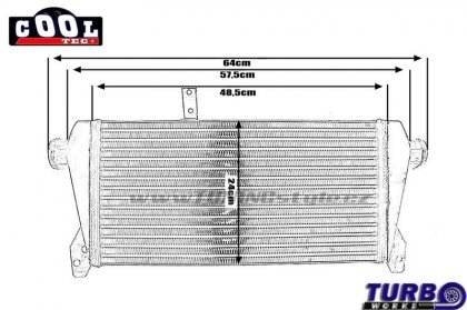 Intercooler 13 VW Passat B5 1.8T 485x240x45mm