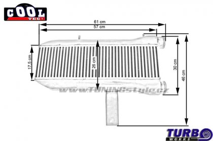 Intercooler TurboWorks 11 575x160x75 jednostranný