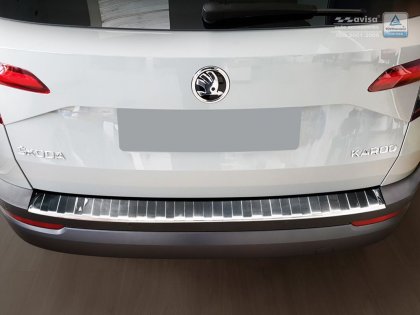 Nerezová ochranná lišta zadního nárazníku Škoda Karoq chromová