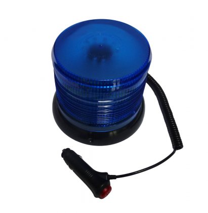 Výstražný LED maják 12V - modrý - 100 LED s homologací E8