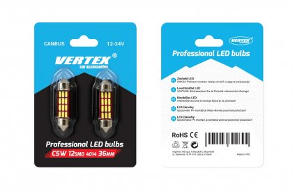 Žárovka LED CANBUS 12smd 4014 sufit 36mm bílá 12V/24V