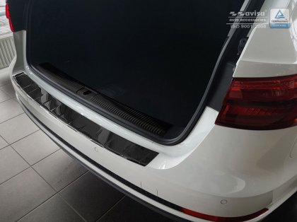 Ochranná lišta zadního nárazníku AUDI A4 B9 Avant 15- Carbon (černý)