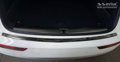 Karbonová ochranná lišta zadního nárazníku Audi Q3 černý karbon 2011-2015