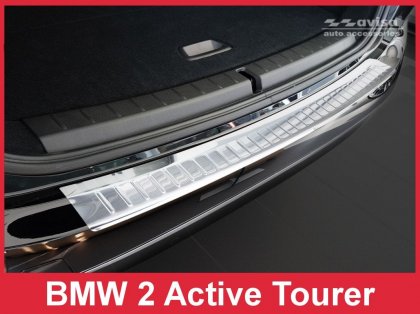 Nerezová ochranná lišta zadního nárazníku BMW 2 ACTIVE TOURER 2014-2018