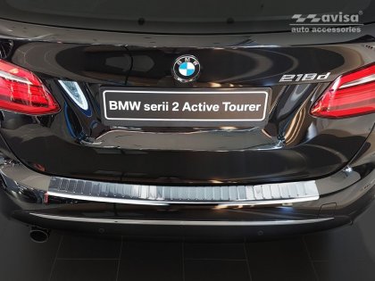 Nerezová ochranná lišta zadního nárazníku BMW 2 ACTIVE TOURER 2014-2018