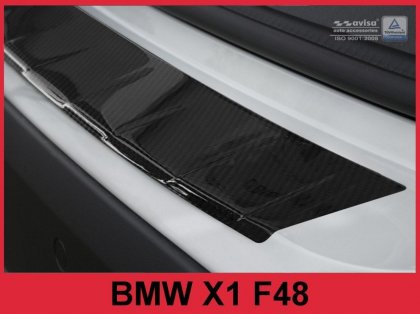 Ochranná lišta zadního nárazníku BMW X1 F48 15- Carbon (černý)
