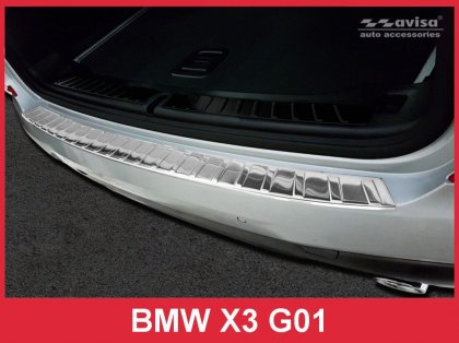 Nerezová ochranná lišta zadního nárazníku BMW X3 / G01 17- (M-paket)