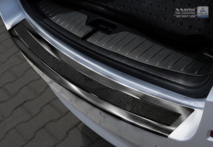 Ochranná lišta zadního nárazníku BMW 5 F11 Touring (kombi) 10-17 Nerez/Carbon (černý)