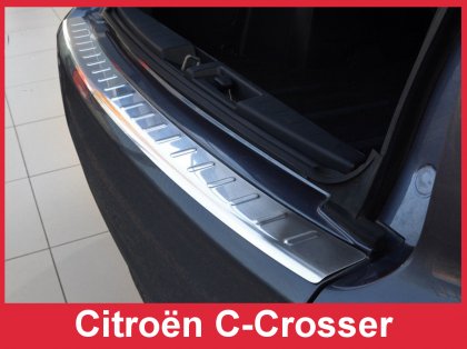 Nerezová ochranná lišta zadního nárazníku Citroën C-Crosser 08- chromová