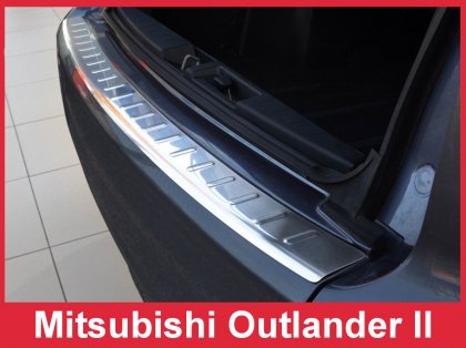 Nerezová ochranná lišta zadního nárazníku Mitsubishi Outlander II 06-12 chromová