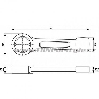 Klíč maticový očkový rázový 70 mm