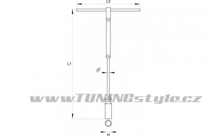 Klíč nástrčný 10 mm s rukojetí typ "T"
