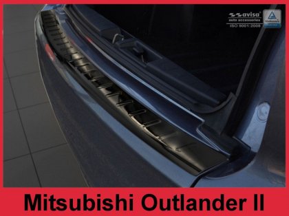 Nerezová ochranná lišta zadního nárazníku Mitsubishi Outlander II 06-12 grafitová