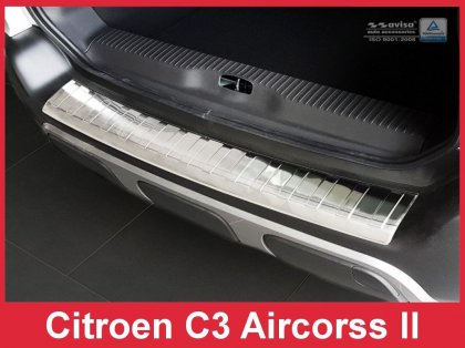 Nerezová ochranná lišta zadního nárazníku Citroen C3 Aircorss 2 17- chromová