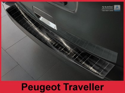 Nerezová ochranná lišta zadního nárazníku Peugeot Traveller 16- grafitová