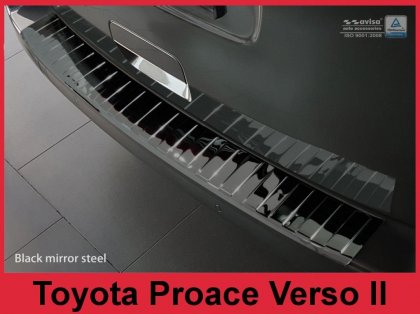 Nerezová ochranná lišta zadního nárazníku Toyota Proace Verso II 16- černá lesklá