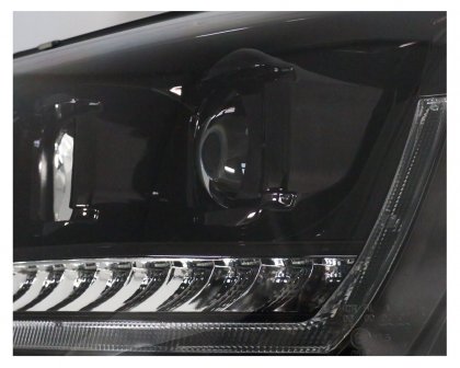 Přední světla LED s denními světly VW T5 09-14 s dynamickým LED blinkrem, černá lesklá