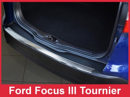 Nerezová ochranná lišta zadního nárazníku Ford FOCUS III Turnier 10-18
