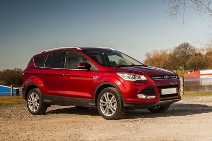 Nerezová ochranná lišta zadního nárazníku Ford Kuga II 13- lesklá dlouhá