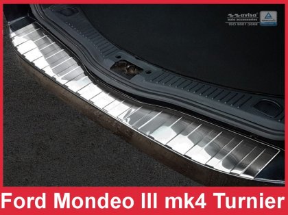Nerezová ochranná lišta zadního nárazníku Ford Mondeo III mk4 Turnier (Kombi)