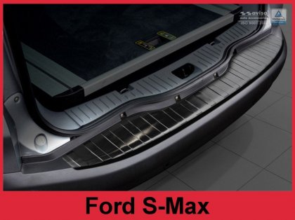 Nerezová ochranná lišta zadního nárazníku Ford S-MAX 06-14 grafitová