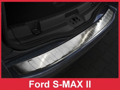 Nerezová ochranná lišta zadního nárazníku Ford S-MAX II 15-16