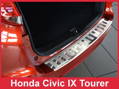 Nerezová ochranná lišta zadního nárazníku Honda Civic IX 14-16 Tourer (kombi)