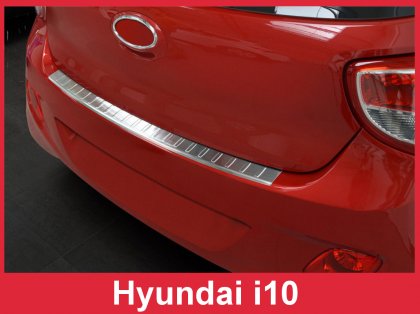 Nerezová ochranná lišta zadního nárazníku Hyundai i10 13-15