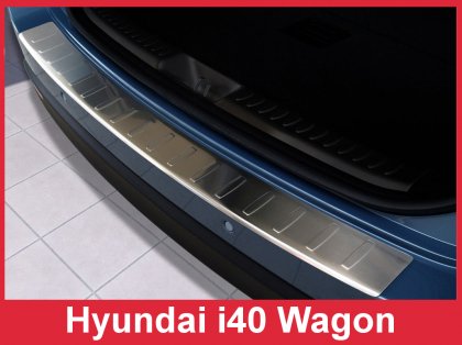 Nerezová ochranná lišta zadního nárazníku Hyundai i40 Wagon (Kombi) 11-16