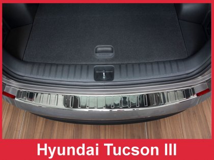 Nerezová ochranná lišta zadního nárazníku Hyundai Tucson III  15-18