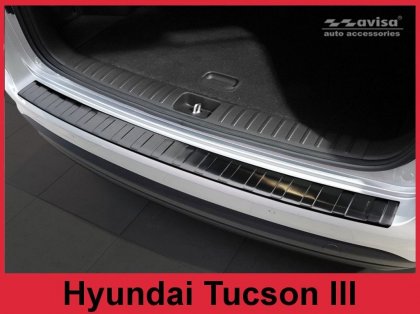 Nerezová ochranná lišta zadního nárazníku Hyundai Tucson III 18-  grafitová