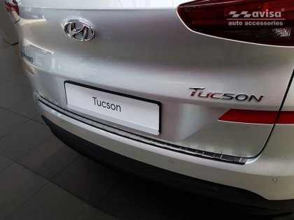 Nerezová ochranná lišta zadního nárazníku Hyundai Tucson III 18-  grafitová