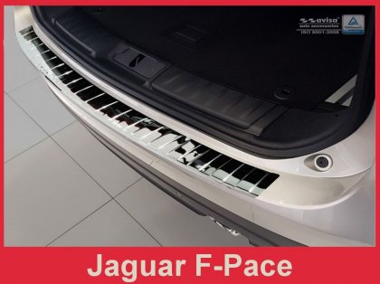 Nerezová ochranná lišta zadního nárazníku Jaguar F-Pace 16- lesklá