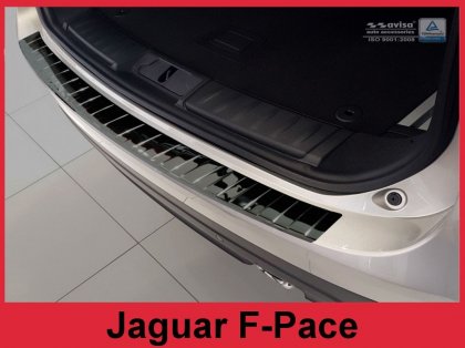Nerezová ochranná lišta zadního nárazníku Jaguar F-Pace 16- grafitová lesklá