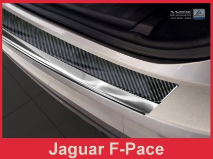 Nerezová ochranná lišta zadního nárazníku Jaguar F-Pace 16- carbon