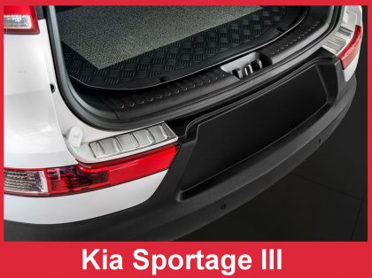 Nerezová ochranná lišta zadního nárazníku Kia Sportage III 10-15