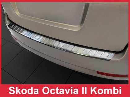 Nerezová ochranná lišta zadního nárazníku Škoda Octavia II Kombi 