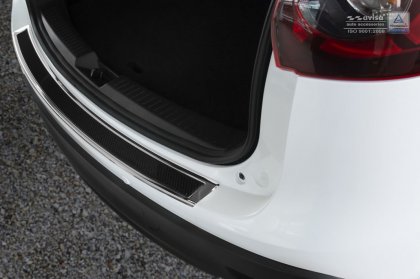 Nerezová ochranná lišta zadního nárazníku Mazda CX-5 12-17 carbon