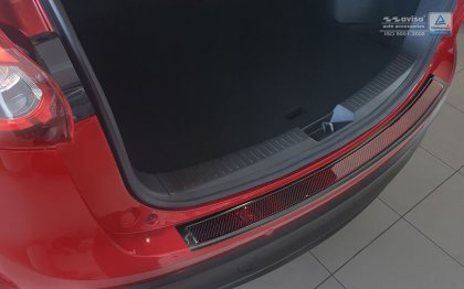Nerezová ochranná lišta zadního nárazníku Mazda CX-5 12-17 grafitová s červeným karbonem