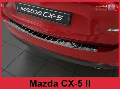 Nerezová ochranná lišta zadního nárazníku Mazda CX-5 II 17- lesklá, grafitová